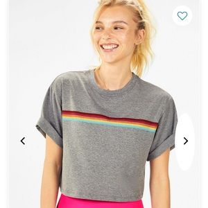 🌈Fabletics crop rainbow t-shirt🌈